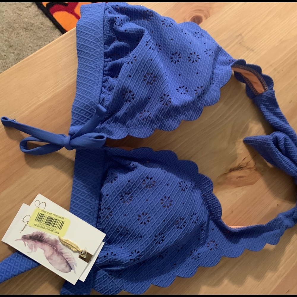 Jessica Simpson Blue Lace bikini top/bottom size M
